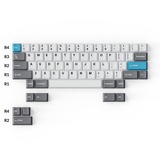 Keychron Cherry Profile Double-Shot PBT Full Keycap-Set - Grey, White and Blue keycaps Meerkleurig, 219 Stuks, ANSI & UK ISO Layout