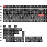 Keychron Double-Shot PBT OSA Full Keycap-Set - Dark Black keycaps Zwart/rood, 126 Stuks, US-Layout (ANSI)