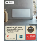 Mill Steel WiFi paneelverwarming PA1500WIFI4, 1500 Watt convector Wit, wifi 2,4 GHz (wifi 6), Bluetooth 5.2, Zigbee 3.0 + App
