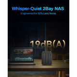 TerraMaster F2-425 nas Zwart, 2.5GbE, HDMI, USB