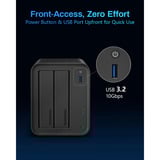 TerraMaster F2-425 nas Zwart, 2.5GbE, HDMI, USB