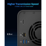 TerraMaster F2-425 nas Zwart, 2.5GbE, HDMI, USB