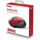 Trust Zaya Draadloze oplaadbare muis Rood/zwart, 800 - 1600 Dpi