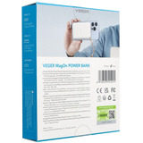 VEGER MagOn powerbank 10.000mAh Wit