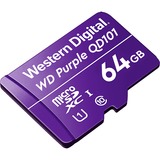 WD Purple SC QD101 microSDXC, 64 GB geheugenkaart Paars, WDD064G1P0C, Class 10, U1