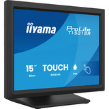 iiyama ProLite T1531SR-B2S 15" touchscreen monitor Zwart, 1x DisplayPort, 1x HDMI, 1x VGA