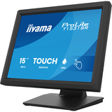 iiyama ProLite T1531SR-B2S 15" touchscreen monitor Zwart, 1x DisplayPort, 1x HDMI, 1x VGA