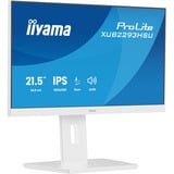 iiyama ProLite XUB2293HSU-W7 21.5" monitor Wit (mat), 100 Hz, HDMI, DisplayPort, Audio, USB