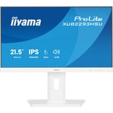iiyama ProLite XUB2293HSU-W7 21.5" monitor Wit (mat), 100 Hz, HDMI, DisplayPort, Audio, USB