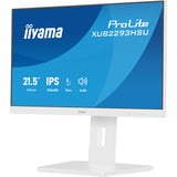 iiyama ProLite XUB2293HSU-W7 21.5" monitor Wit (mat), 100 Hz, HDMI, DisplayPort, Audio, USB