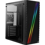 Aerocool Streak midi tower behuizing Zwart | 3x USB-A | RGB | Window