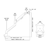 Arozzi Alzare Neo - Gas Spring Monitor Arm - Purple monitorarm Paars