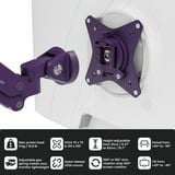 Arozzi Alzare Neo - Gas Spring Monitor Arm - Purple monitorarm Paars