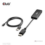 Club 3D DisplayPort naar Triple HDMI 8K60Hz Hub Zwart