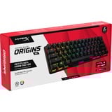 HyperX Alloy Origins 60, gaming toetsenbord Zwart, US lay-out, HyperX Red, RGB leds, Double shot PBT-keycaps
