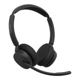 Jabra Evolve3 45 MS on-ear headset Zwart, Incl. Oplaadstandaard, USB-A with Dongle, Bluetooth 5.3