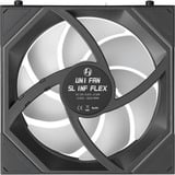 Lian Li UNI FAN SL-INF FLEX RGB case fans Zwart, 3 stuks, 120 x 124 x 28 mm, PWM