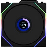 Lian Li UNI FAN TL 120 LCD Wireless RGB case fan Zwart, 120 x 124 x 28 mm, PWM, 1x 9-pin USB