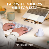 Logitech Lift voor Mac Verticale Ergonomische Muis - Rechtshandig Wit, 400 - 4000 dpi, Bluetooth Low Energy