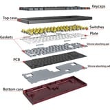Montech Mkey Darkness TKL RGB mechanisch toetsenbord Zwart, US lay-out (QWERTY), Gateron G Pro Yellow, 80% (TKL)	, Hot-swappable, RGB, PBT