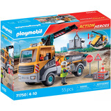 PLAYMOBIL Action Heroes - Vrachtwagen met kraan Constructiespeelgoed 71750