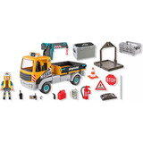 PLAYMOBIL Action Heroes - Vrachtwagen met kraan Constructiespeelgoed 71750