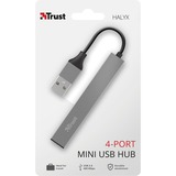 Trust Halyx Aluminium 4-Port Mini USB Hub usb-hub aluminium