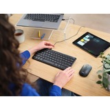 Trust Lyra Compact draadloos toetsenbord Zwart, US lay-out, Scissor switches, 2,4 GHz USB, Bluetooth, 65%