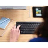 Trust Lyra Compact draadloos toetsenbord Zwart, US lay-out, Scissor switches, 2,4 GHz USB, Bluetooth, 65%