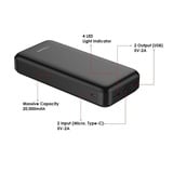 VEGER A20 powerbank 20.000 mAh Zwart