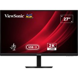 ViewSonic VG2709-2K-MHDU-2 27" monitor Zwart, 1x HDMI, 1x DisplayPort, USB-C, USB-A, USB-B, 100Hz