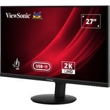 ViewSonic VG2709-2K-MHDU-2 27" monitor Zwart, 1x HDMI, 1x DisplayPort, USB-C, USB-A, USB-B, 100Hz