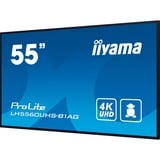 iiyama ProLite LH5560UHS-B1AG 55" 4K Ultra HD Public Display Zwart (mat), HDMI, WiFi, USB, Audio, Android 