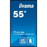 iiyama ProLite LH5560UHS-B1AG 55" 4K Ultra HD Public Display Zwart (mat), HDMI, WiFi, USB, Audio, Android 