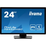 iiyama ProLite T2452MSC-B1AG 23.8" touchscreen monitor Zwart, 75 Hz, Touch, HDMI, DisplayPort, USB, Audio