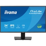 iiyama ProLite X2492HSU-B1 24" monitor Zwart (mat), HDMI, DisplayPort, Audio, USB