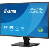 iiyama ProLite X2492HSU-B1 24" monitor Zwart (mat), HDMI, DisplayPort, Audio, USB