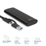 ACT Connectivity USB-C M.2 NVMe / PCIe SSD Behuizing, tool-free externe behuizing Grijs