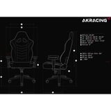 AKRacing Masters Series Max AeroTex Fabric Gaming Chair gamestoel Grijs