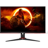 AOC 24G2SPAE/BK 23.8" Monitor Zwart/rood, 165 Hz, VGA, HDMI, DisplayPort, Audio, Freesync Premium