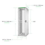 APC NetShelter SX AR3358W2, Gen 2, 52U server rack Wit/groen, 2436H x 750B x 1200D mm, met zijkanten