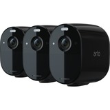 Arlo Essential Spotlight Camera beveiligingscamera Zwart, 3 stuks, WLAN, Full HD