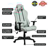 Arozzi Torretta Soft Fabric - Pearl Green gamestoel Groen