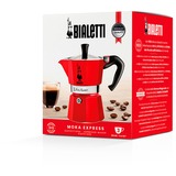 Bialetti Moka Express 4942 espressomachine Rood, 3-kops