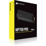 Corsair MP700 PRO met luchtkoeler 2 TB SSD PCIe Gen5 x4 NVMe 2.0, M.2 2280, 3D TLC NAND