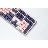 Ducky One 3 Fuji, toetsenbord Roségoud/donkerblauw, US lay-out, Cherry MX Red, PBT Double Shot, Hot-swappable