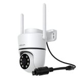 Foscam PD5, 3K/5MP Dual-band WiFi PT beveiligingscamera Wit, Kleurennachtzicht