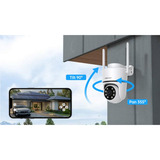 Foscam PD5, 3K/5MP Dual-band WiFi PT beveiligingscamera Wit, Kleurennachtzicht