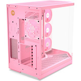 HYTE HYTE Y50 Strawberry Milk midi tower behuizing Lichtroze | 2x USB-A | 1x USB-C | RGB | Window