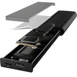 ICY BOX IB-1807MT-C31 externe behuizing Zwart, USB-A 3.2 (10 Gbit/s), USB-C 3.2 (10 Gbit/s)